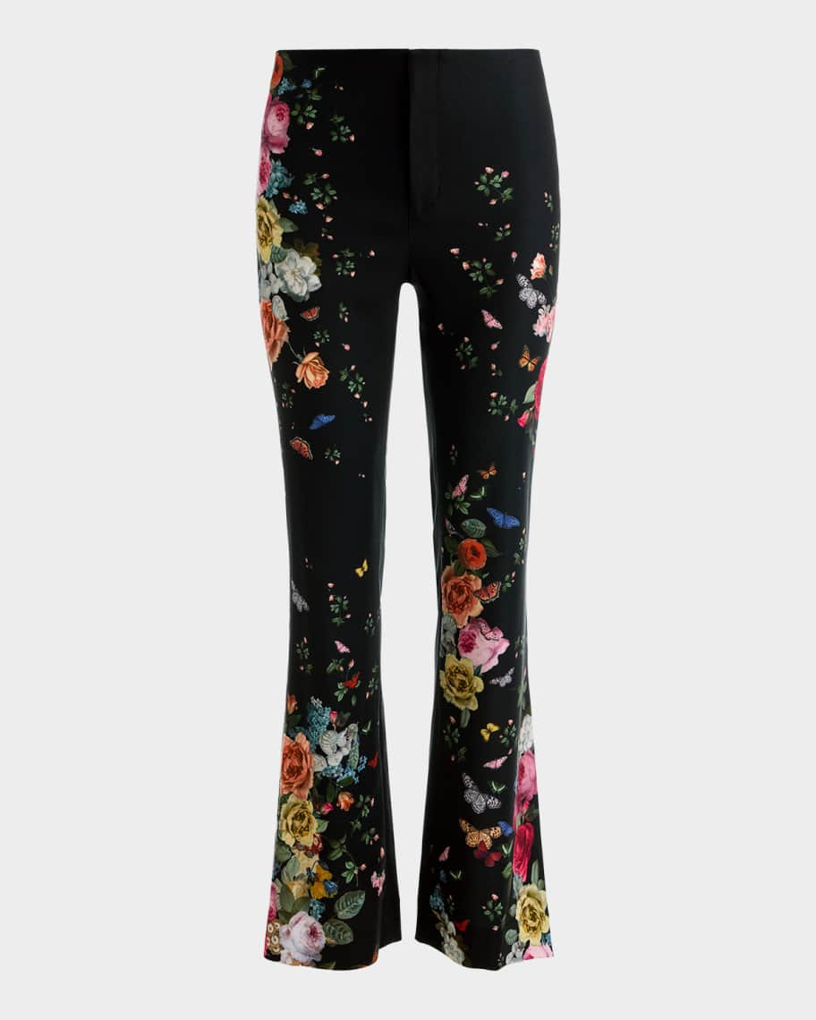 ALICE + OLIVIA Teeny Fit-and-Flare Pants | Neiman Marcus