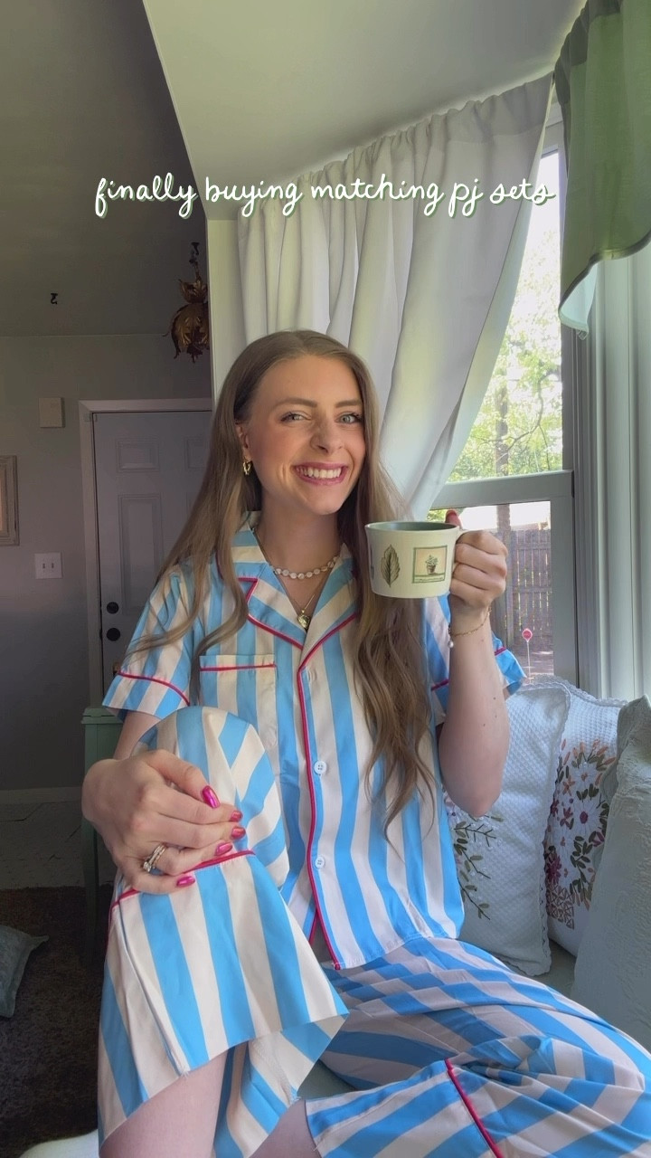 Reel 5/19/25

Cutest pjs sets all from Amazon! I’ve worn all of these to bed and they are all super comfortable. I’m wearing my usual size small in each.

Striped floral print pattern pajamas, blue and white striped with red piping detail, dark purple floral flower pattern, silky satin pajama breathable pjs for women, affordable Amazon sleepwear finds for less, short sleeve long pants shorts long sleeve button up front sleep shirt, morning coffee uniform

#LTKStyleTip #LTKSaleAlert #LTKFindsUnder50