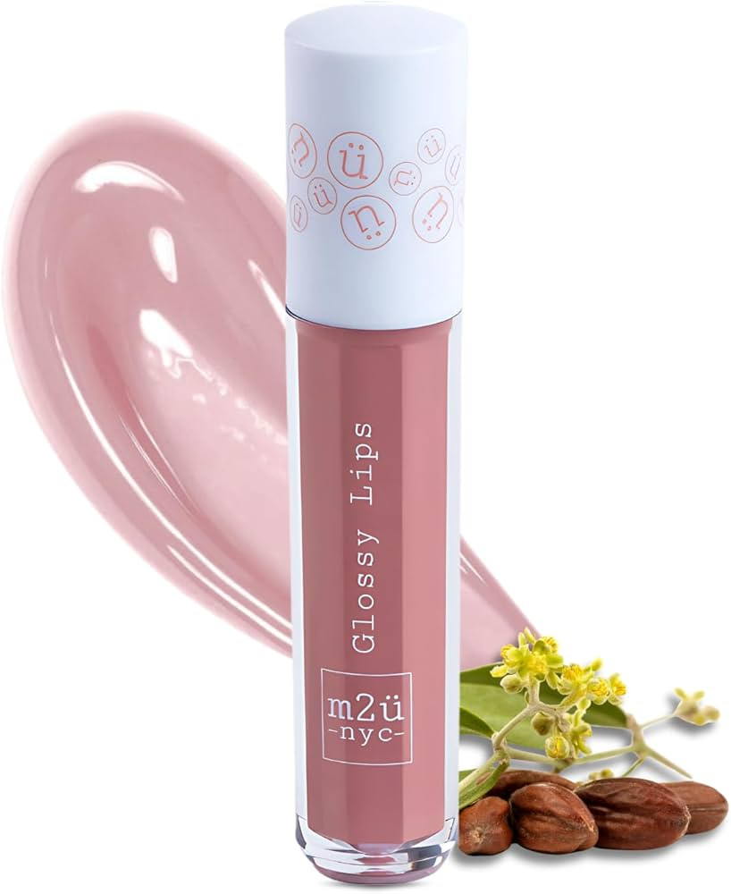 M2U NYC Lip Gloss (Pinkish Red) - Ultra Glossy & Non-Sticky Lipgloss Infused with Jojoba Seed Oil... | Amazon (US)