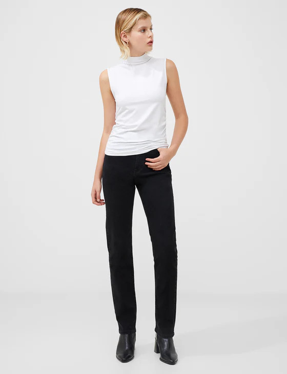 Ruched Mock Neck Sleeveless Top | French Connection (UK)