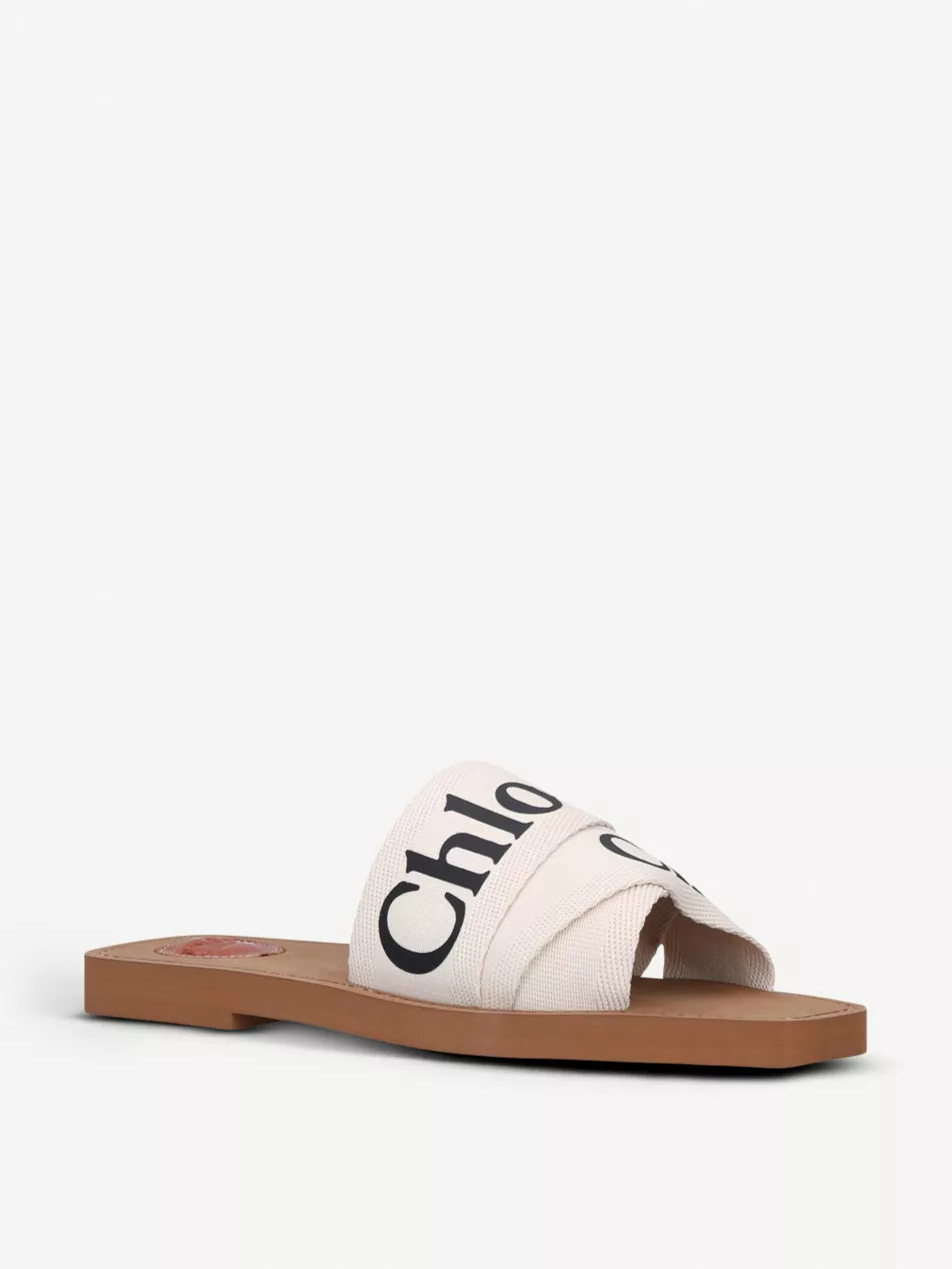 Woody logo-print canvas sandals | Selfridges