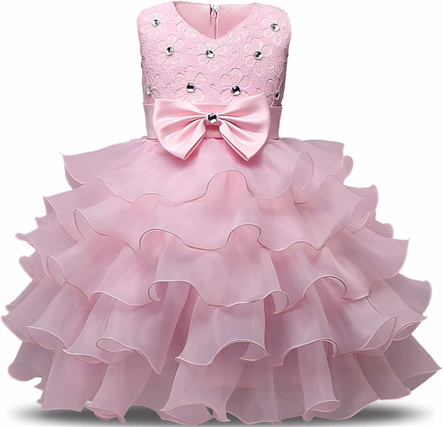 NNJXD Girl Dress Kids Ruffles Lace Party Wedding Dresses | Amazon (US)