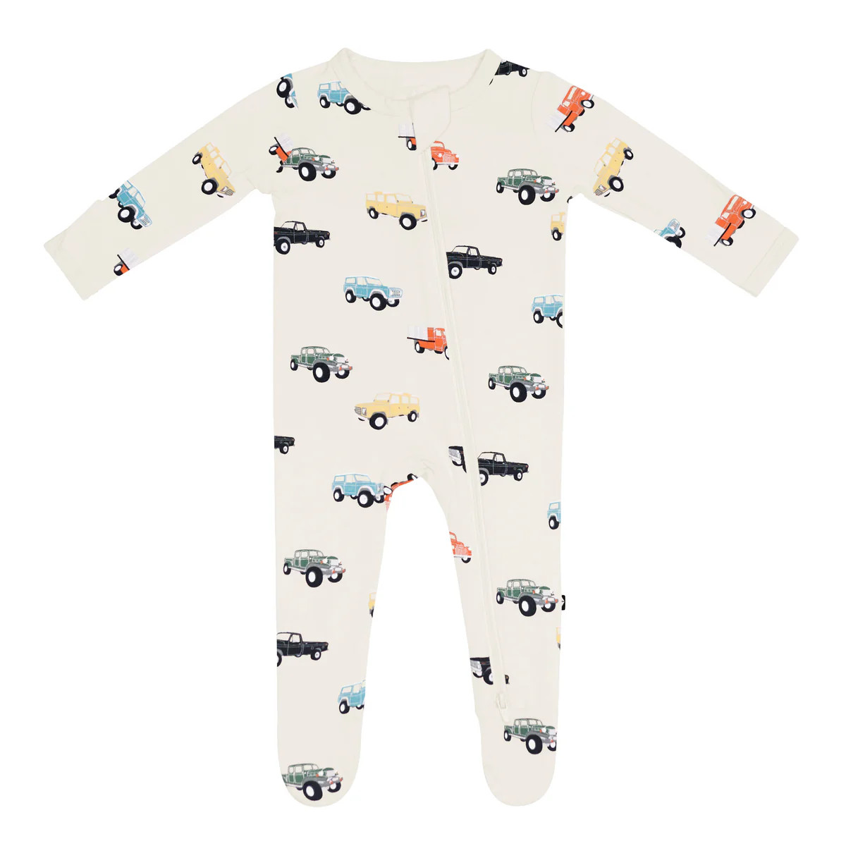 Zippered Footie in Vintage Truck | Kyte Baby