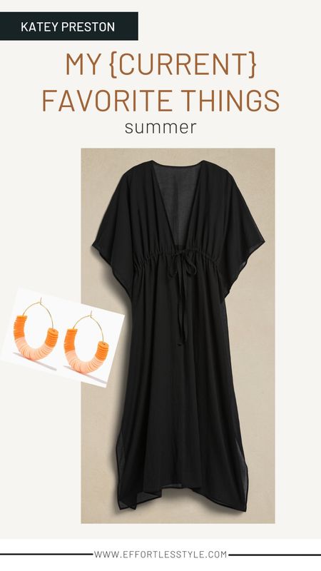Two absolute must haves for summer - a fun pair of colorful earrings and a black cover up! To see more fun summer essentials => https://effortlesstyle.com/style-picks-kateys-current-favorite-things-for-summer/

#LTKstyletip #LTKtravel #LTKswim