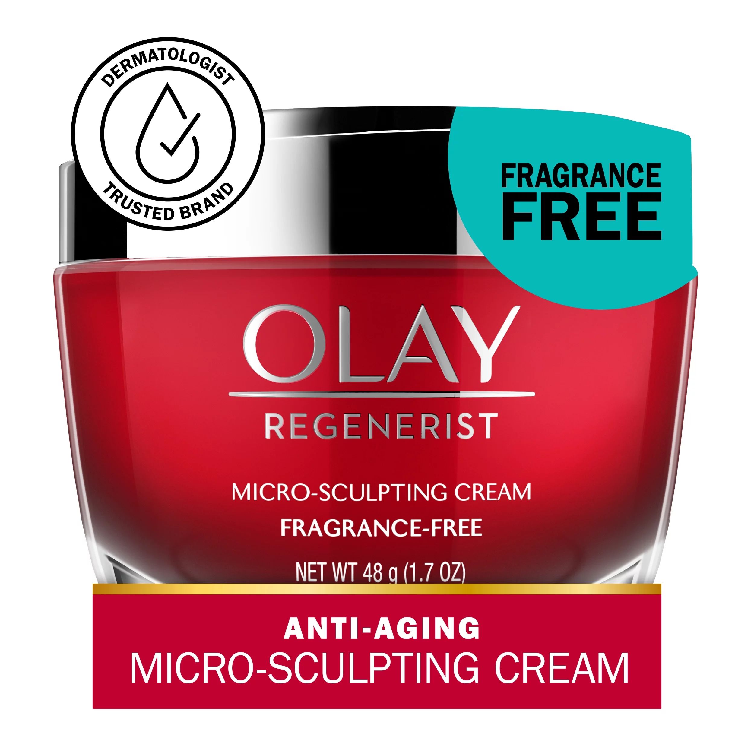 Olay Regenerist Micro-Sculpting Cream Face Moisturizer, Fragrance-Free for Combination Skin, 1.7 ... | Walmart (US)