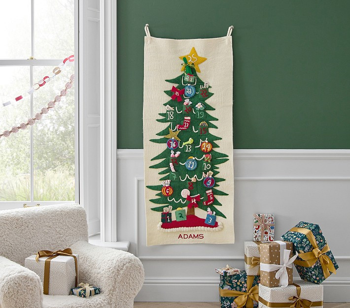 Rifle Paper Co. Felt Christmas Tree Advent Calendar | Pottery Barn Kids