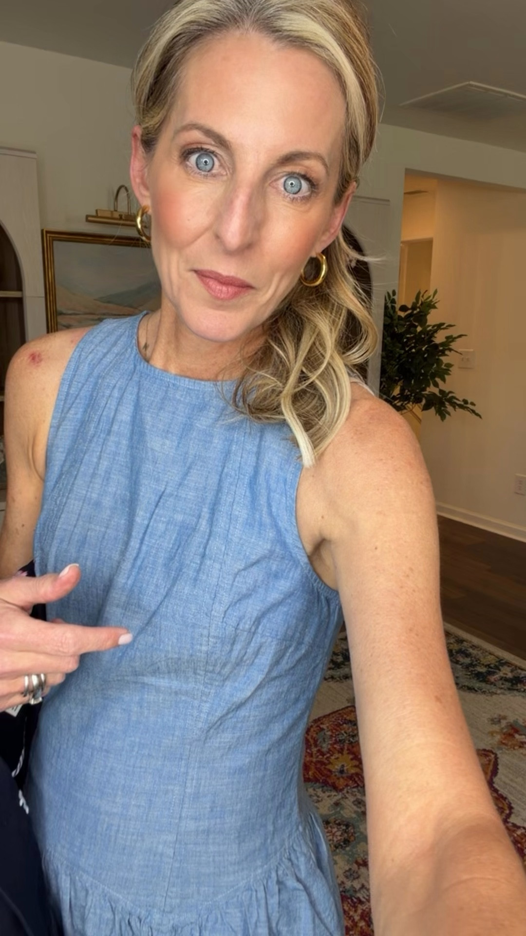 Love this look… Brand new arrival!! women women’s sleeveless cotton maxi dress would look great with this embroidered blazer and these new Mary Jane’s 