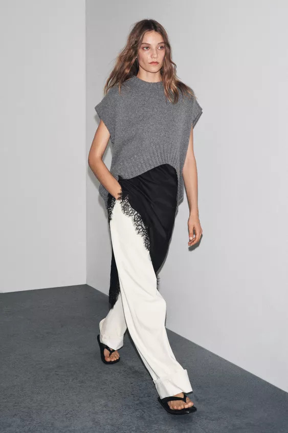 OVERSIZED WOOL KNIT VEST | Zara US