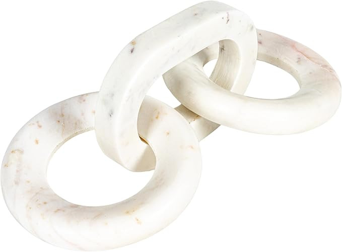 Bloomingville Unique Real Marble Chain Décor, White (Each Will Vary Slightly) | Amazon (US)
