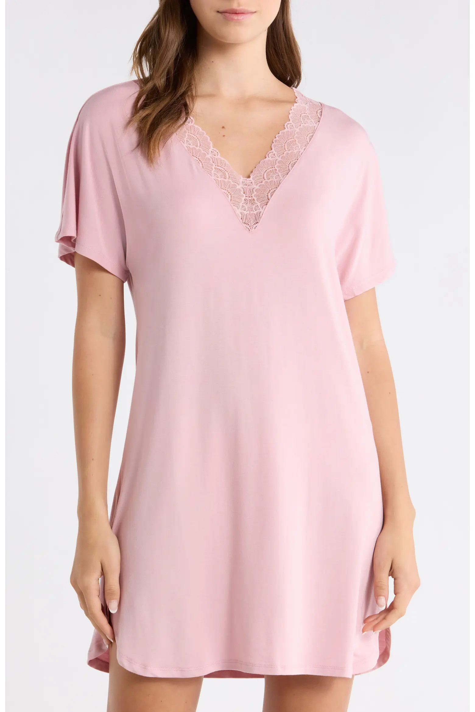 Moonlight Eco Lace Trim Nightshirt (Women) | Nordstrom | Nordstrom