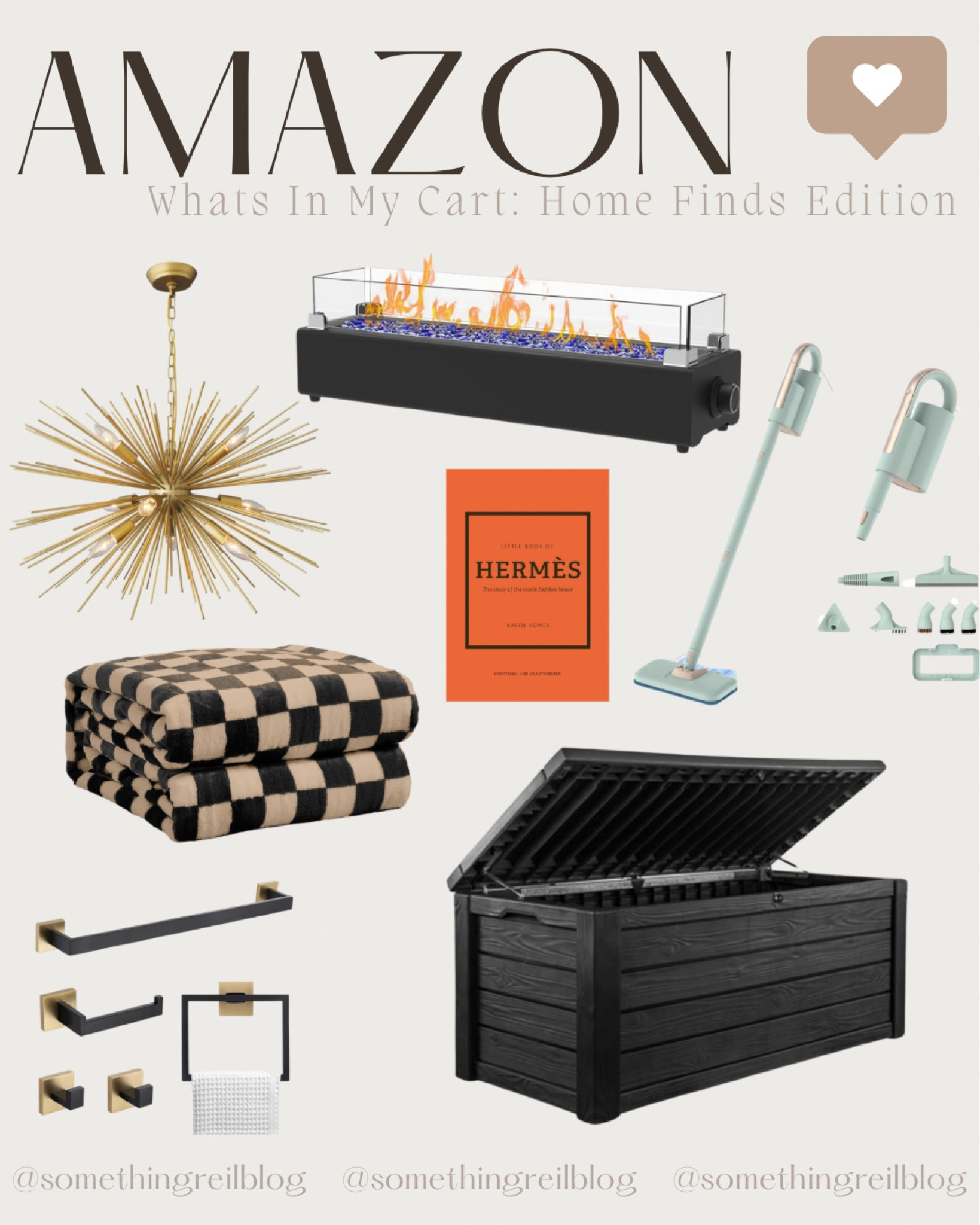 Amazon Home Finds // What’s In My Cart Currently 🛒 🤎
 
Amazon
Home Finds
outdoor Fireplace
Checkered Print Throw Blanket
Interior Design
Light Fixtures
Steam Cleaner
Outdoor storage


#LTKFindsUnder50 #LTKHome