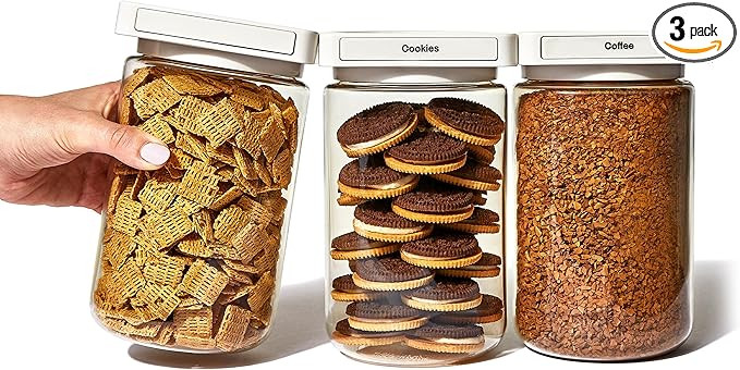 3-Pack Magnetic Stackable Kitchen Containers, Jars for Organization and Storage, Kitchen Storage ... | Amazon (US)