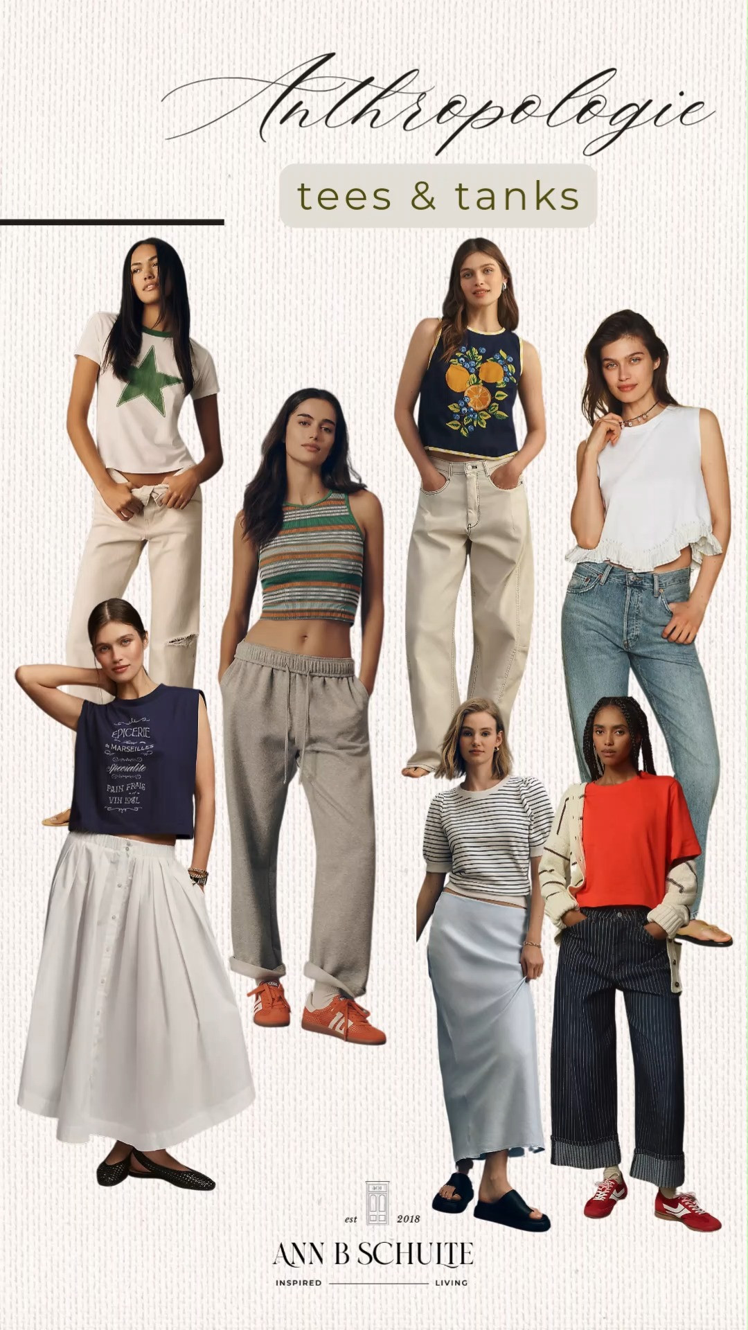 Anthropologie tees and tanks are making everyday outfits feel effortlessly cool this season. Soft fabrics, relaxed fits, and easy layers perfect for sunny afternoons ☀️🤍👜 #Anthropologie #TeesAndTanks #CasualStyle #SummerFashion #EverydayOutfits #EffortlessStyle #LTKFashion #WarmWeatherLooks #StyleInspo #FashionFinds 

 #LTKootd