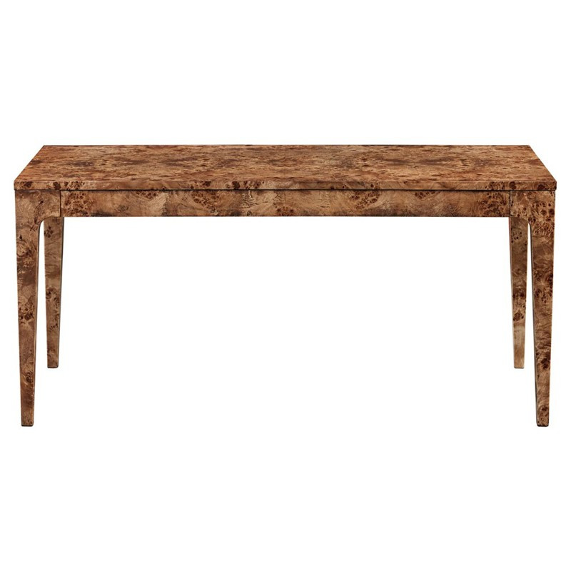 Marlo Modern Classic Dark Burl Dining Table - 72" | Kathy Kuo Home