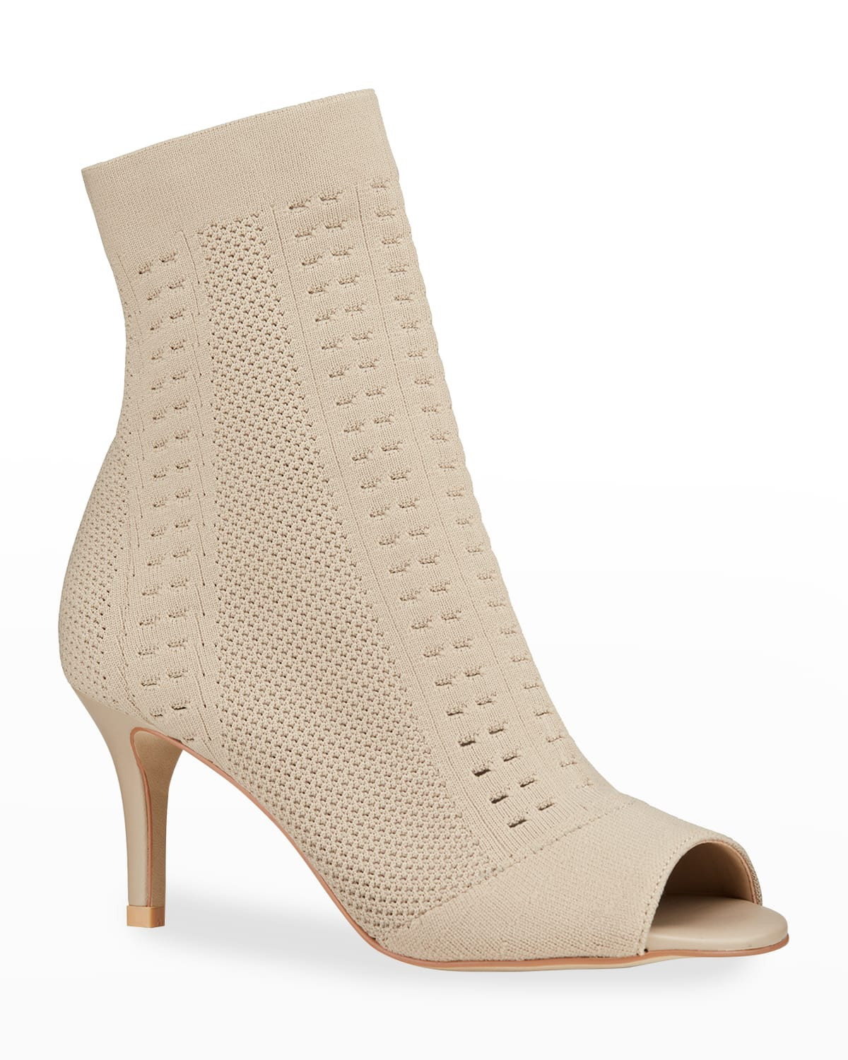Lina Knit Peep-Toe Sock Booties | Neiman Marcus