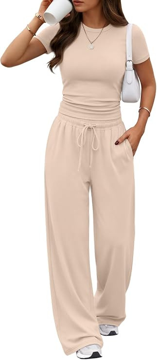 Trendy Queen Women's 2 Piece Matching Summer Lounge Set with Pockets | Amazon (US)