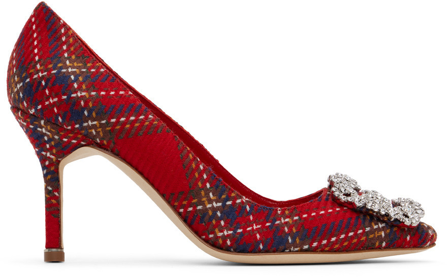 Manolo Blahnik Red Hangisi 70 Heels | SSENSE