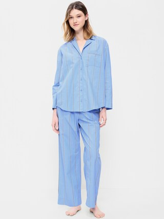Poplin Pajama Pant Set | Old Navy (US)