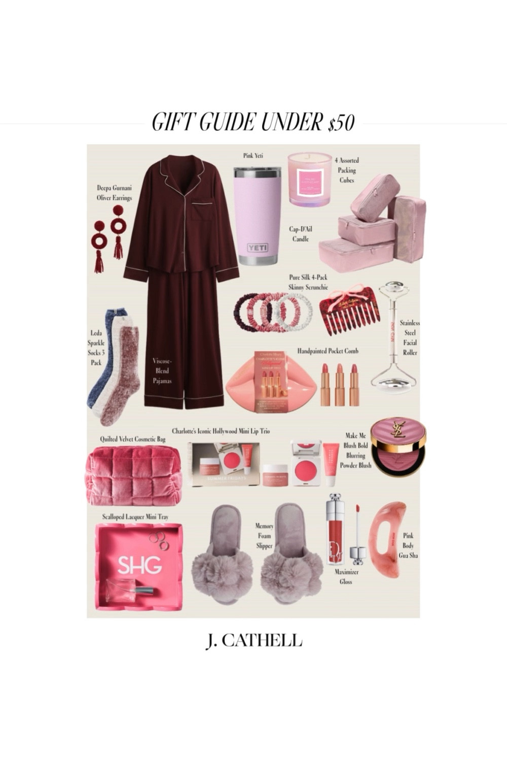 Holiday shopping has officially kicked into full gear — and the deals this weekend are simply too good to pass up. While you're curled up watching Christmas movies, eating leftover turkey, and soaking in every cozy moment, I rounded up the cutest gifts under $50 that make holiday shopping easy.

From beauty favorites and luxe little indulgences to home gems, cozy accessories, and stocking stuffers that look way more expensive than they are — these boards are packed with can’t-miss finds.

Swipe through for budget-friendly gifts for teachers, girlfriends, sisters, hostesses, neighbors, and white-elephant swaps… or treat yourself while you're at it.

Tap to shop & save these for later — your December gifting list just got a LOT easier. 🎁✨
#GiftGuide2025 #GiftsUnder50 #HolidayDeals #HolidayGiftIdeas #StockingStuffers #BudgetFriendlyGifts #GiftIdeasForHer #HostessGifts #BestHolidayGifts #HolidayShopping #ChristmasGiftGuide #CyberWeek #BlackFridayFinds #jcathell

#LTKCyberWeek #LTKHoliday #LTKSeasonal