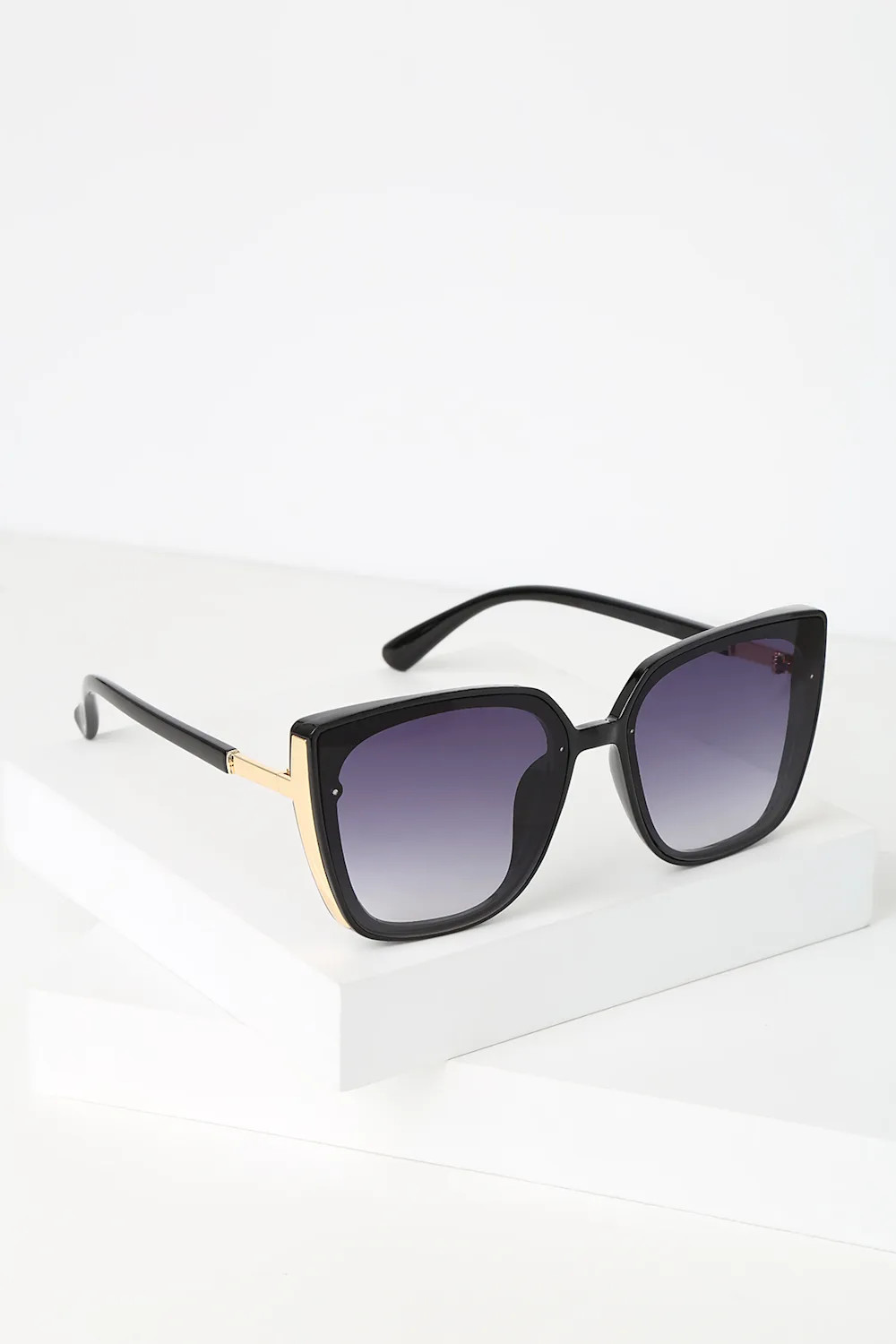 Face It Black Sunglasses | Lulus (US)