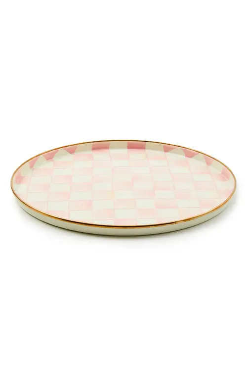 MACKENZIE CHILDS Rosy Check® Enameled Steel Round Tray at Nordstrom | Nordstrom