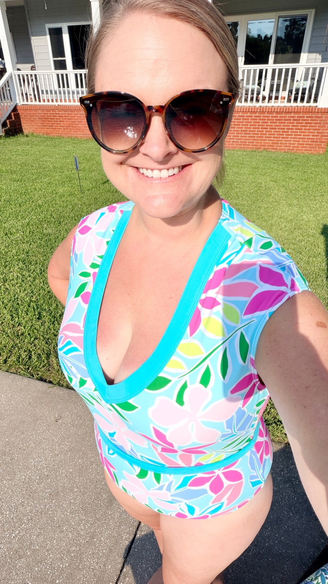 The brighter the swimsuit, the better. 🌴🩵

Everything I’m wearing is linked here!

#LTKootd #LTKmomlife #LTKSwim