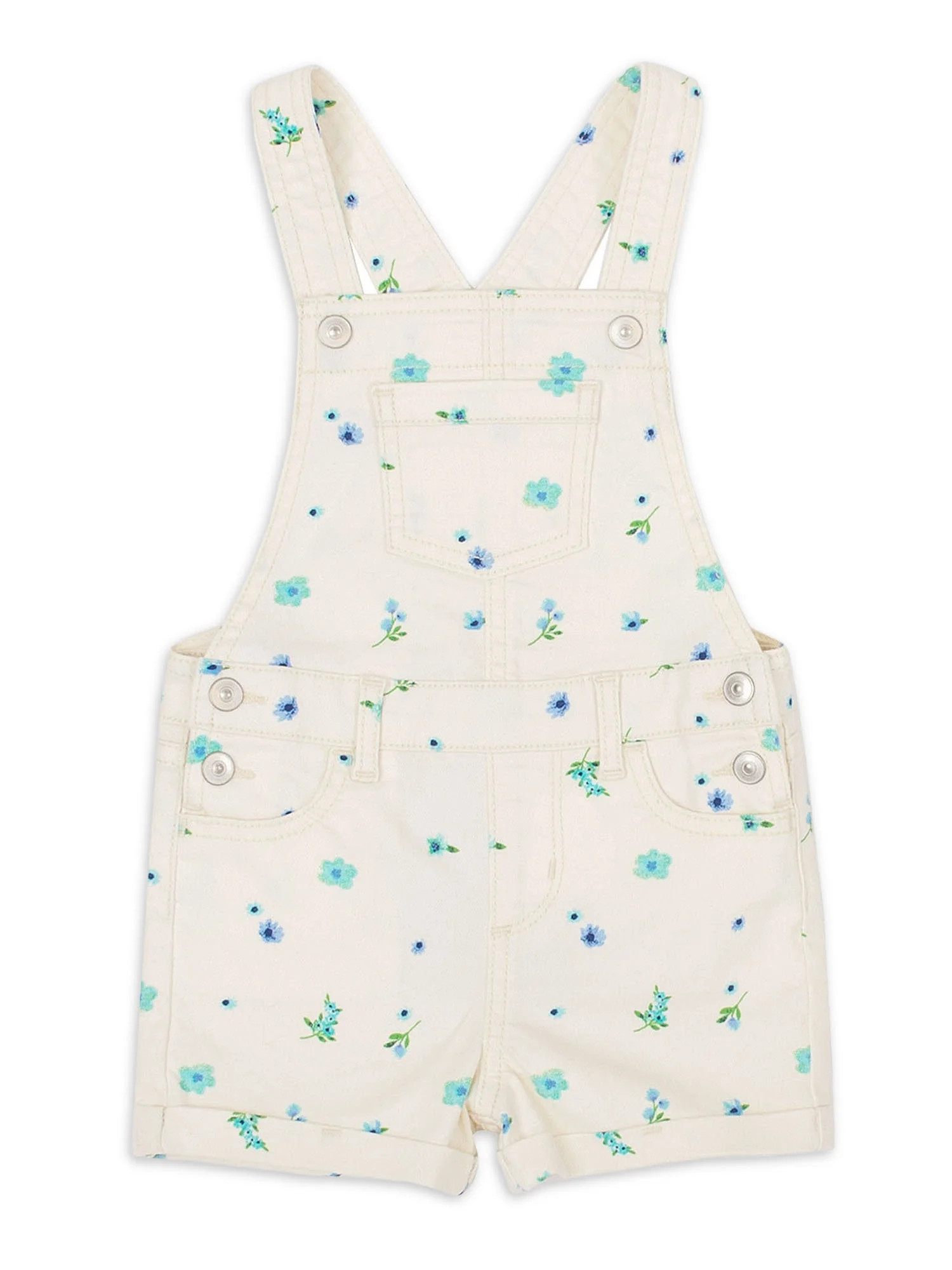 Wonder Nation Baby and Toddler Girl Floral Shortall, 12 Months-5T | Walmart (US)
