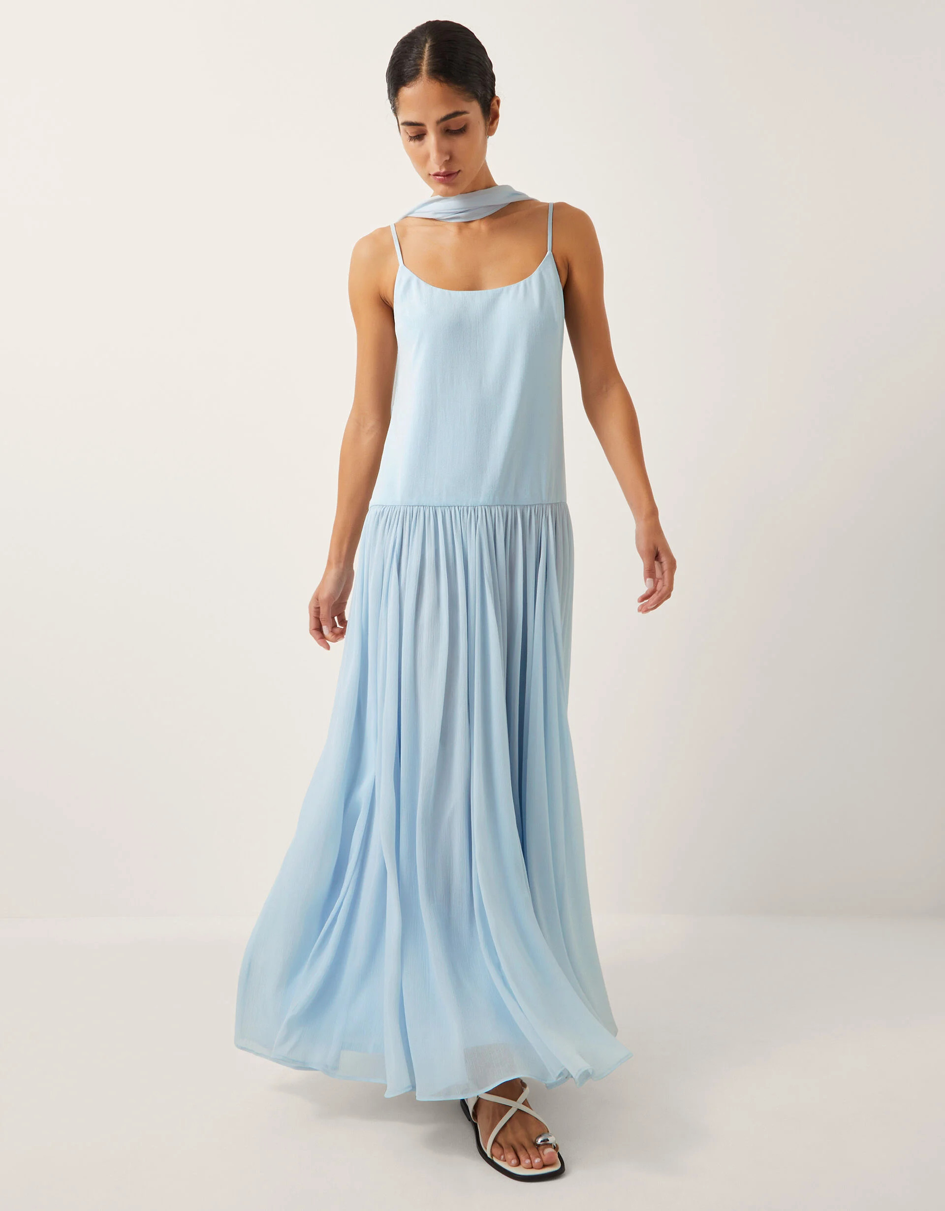 The India Edit Tara Drop Waist Maxi Dress Blue | Monsoon (UK)