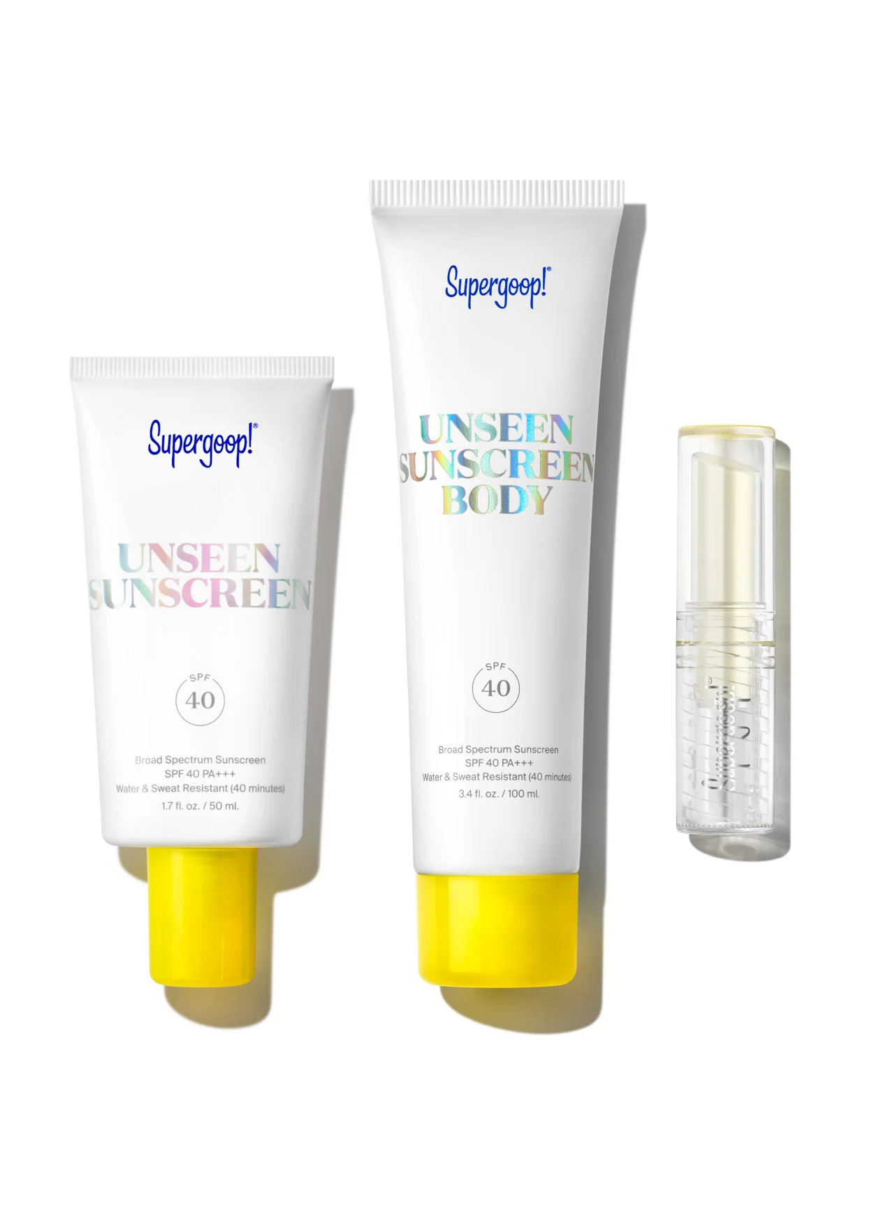 Unseen Face, Lip & Body Set | Supergoop