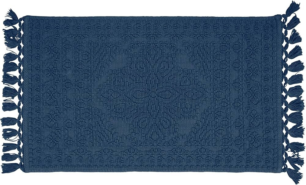 French Connection - Nellore Bath Mat, Woven and Beaded Bathroom Rug, 100% Cotton, Premium Bathroo... | Amazon (US)