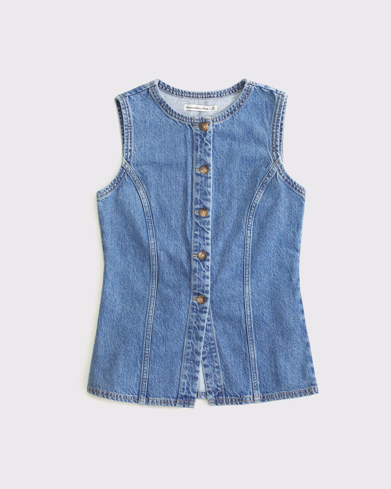 Denim Vest | Abercrombie & Fitch (US)