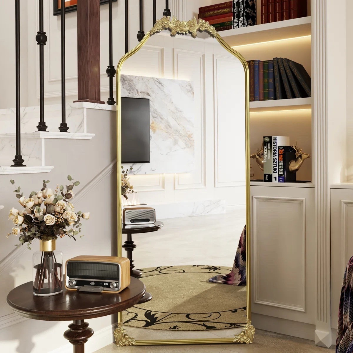 A mirror that feels like it belongs in a European palace — ornate, gilded, and undeniably grand 🪞✨ ON SALE and under $250.

Keywords:

* ornate gold mirror
* antique floor mirror
* arched full length mirror
* baroque mirror
* vintage style mirror
* decorative mirror
* statement mirror
* large floor mirror
* bedroom decor
* living room decor
* entryway styling
* home decor inspiration
* vintage home decor
* luxury home decor
* interior design ideas
* apartment decor
* old world aesthetic
* European interior style
* romantic home decor
* vintage luxury
* heirloom decor
* museum inspired design
* editorial interiors
* timeless elegance

#LTKSaleAlert #LTKHome #LTKSeasonal