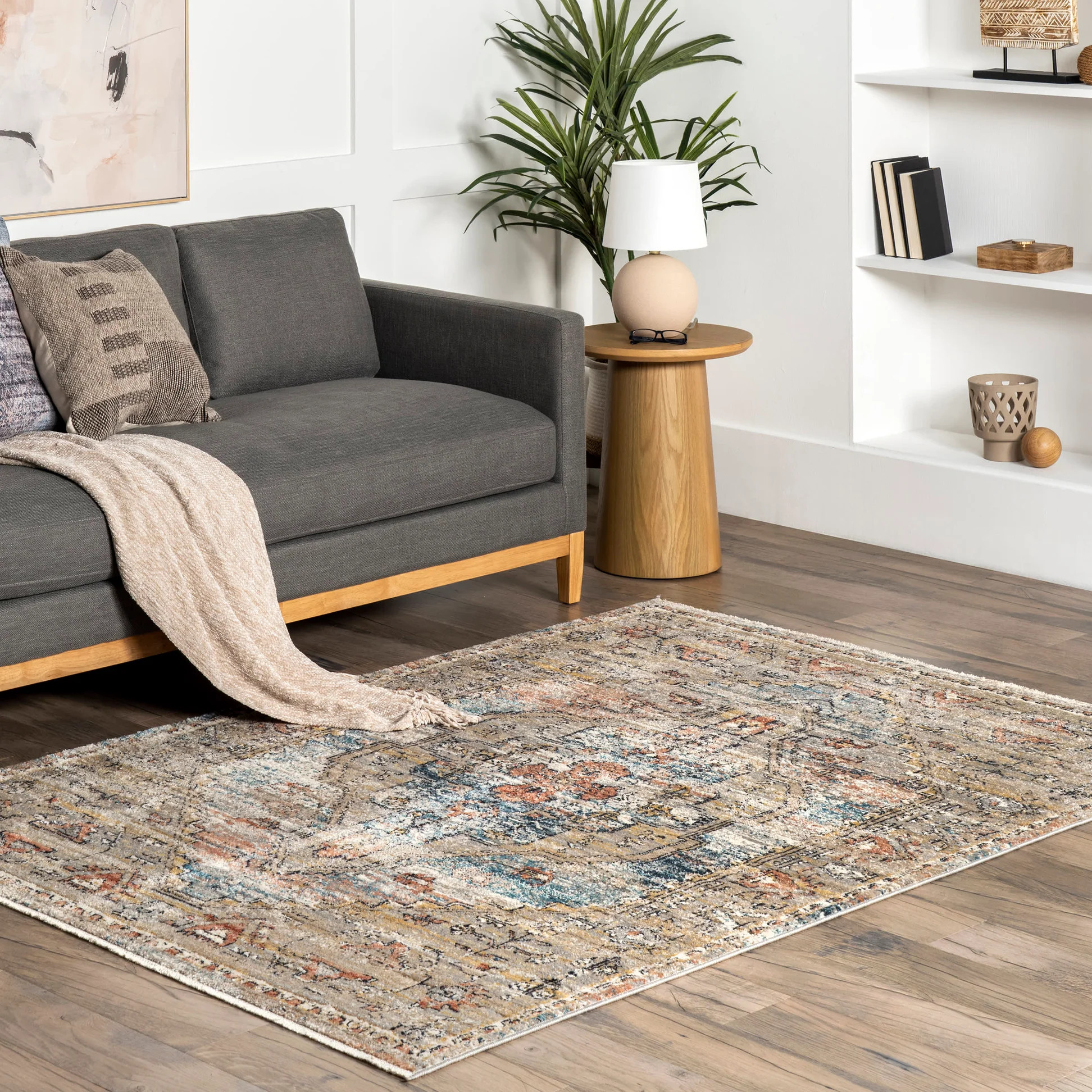 Cardinal Cartouche Rug | Beige | Rugs USA
