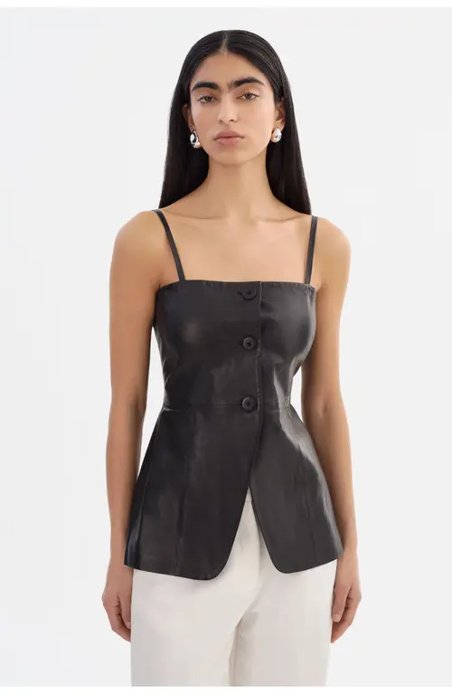 LAMARQUE MILANA | Leather Bustier Top in Black at Nordstrom, Size Small | Nordstrom