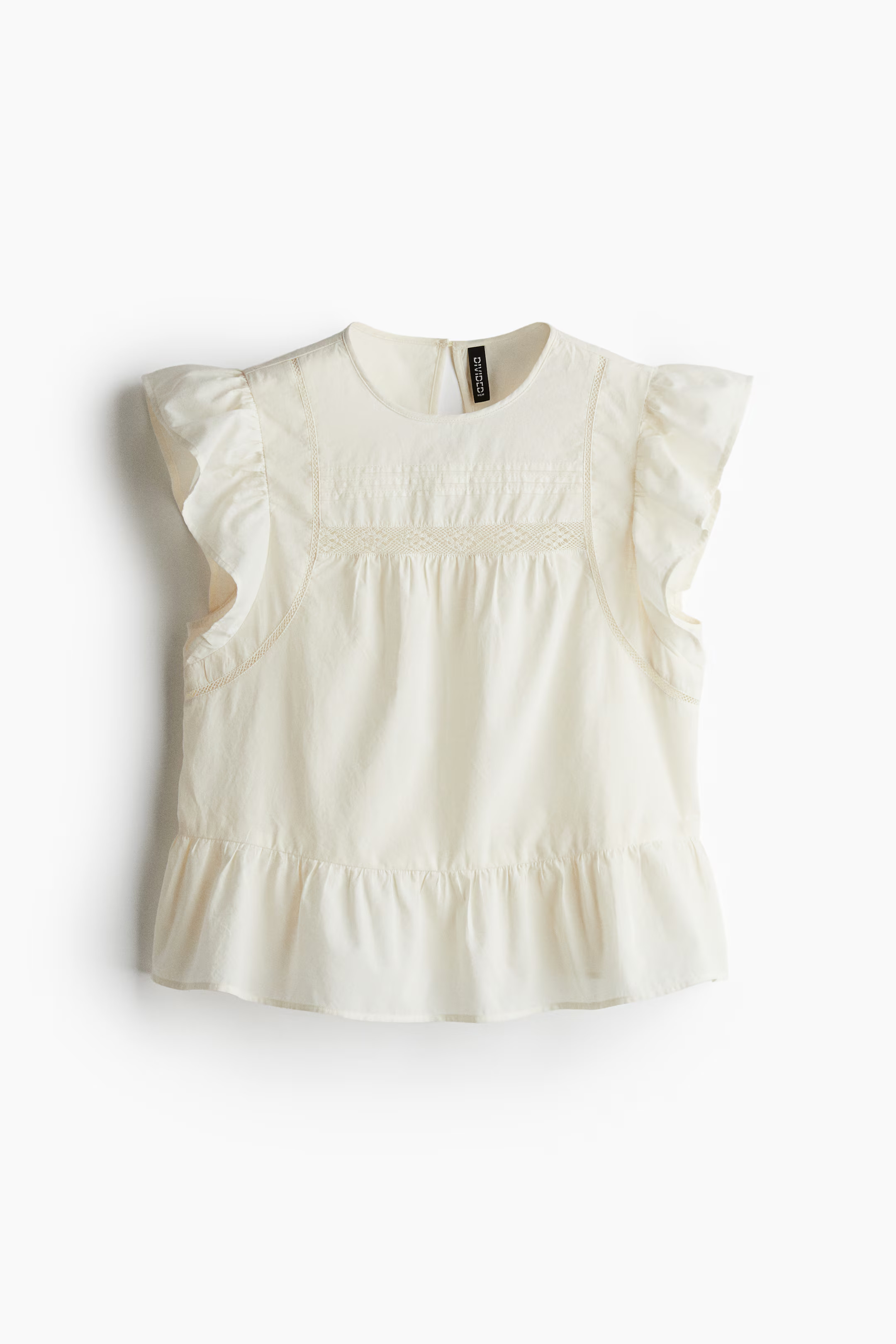 Lace-Inset Peplum Blouse | H&M (US + CA)