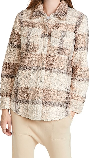 Plaid Sherpa Shacket | Shopbop
