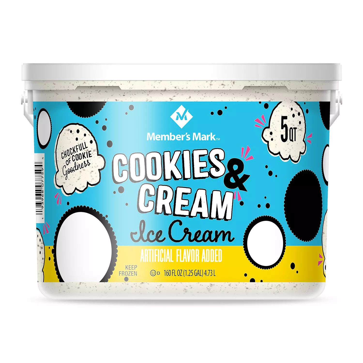 Member's Mark Cookies and Cream Ice Cream Pail, 5 qt. | Sam's Club