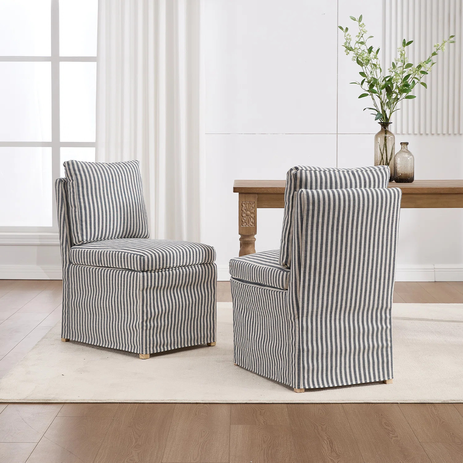 Minimalist Dining Chair With Removable Cover, Simple Upholstered Parsons Chair With Backrest | Wayfair North America