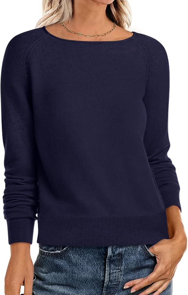 ANRABESS Womens Long Sleeve Rolled Neck Casual Soft Lightweight Basic Pullover Sweater Top 2026 F... | Amazon (US)