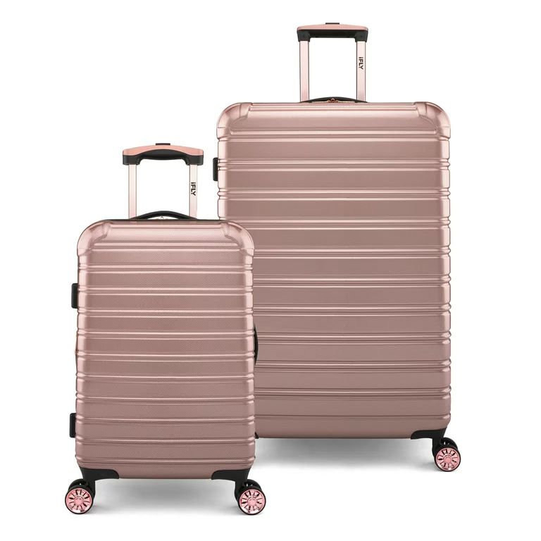 iFLY Hardside Luggage Fibertech 2 Piece Set, Rose Gold | Walmart (US)