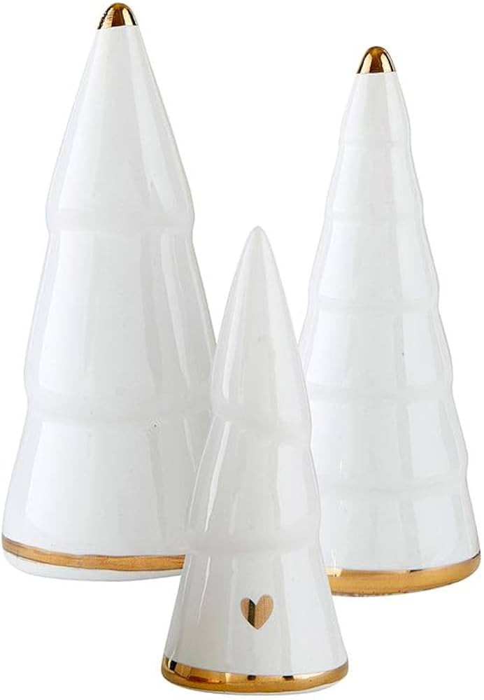 Santa Barbara Design Studio Holiday Shelf Décor Christmas Collection Ceramic Trees, Set of 3, Wh... | Amazon (US)