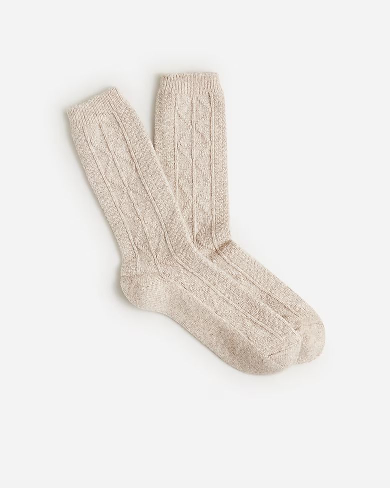 Cable-knit trouser socks | J.Crew US