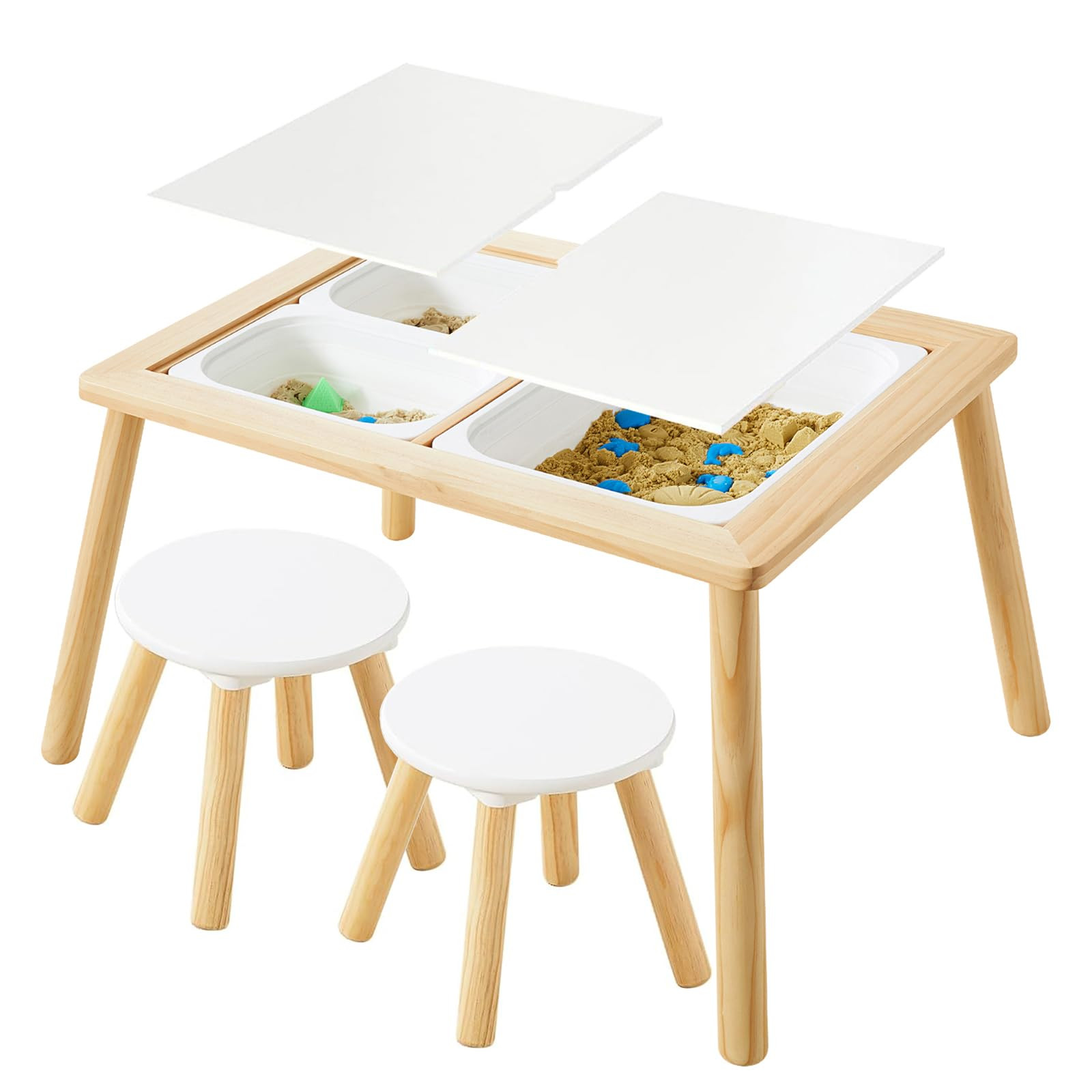 Asweets Sensory Table for Toddlers, Indoor Table with Storage Bins, Kids Play Activity Desk with ... | Amazon (US)