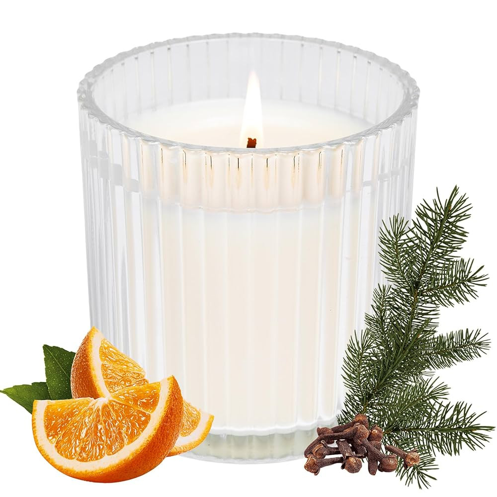 Sweet Water Decor Christmas Soy Candle | Apple Cider, Cinnamon, and Fresh Cut Christmas Tree Scen... | Amazon (US)