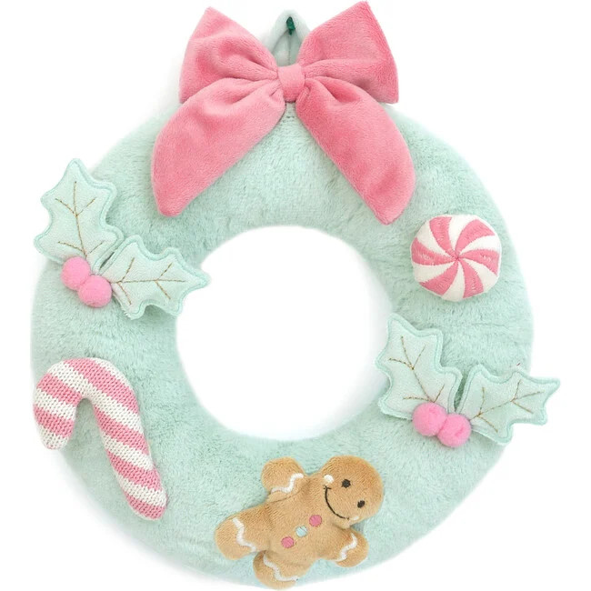 Festive Wreath Plush Toy, Mint | Maisonette