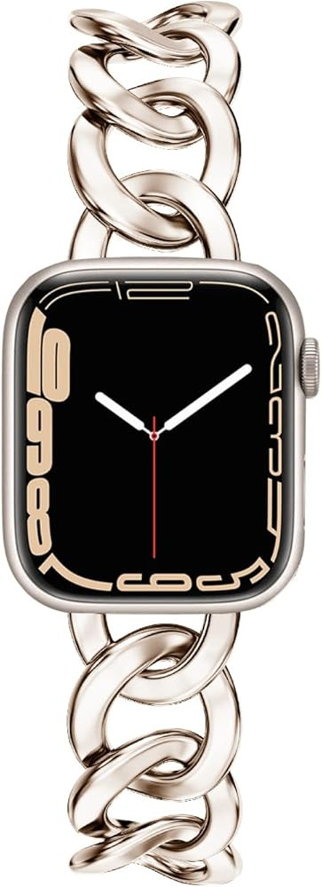 Kolgios 38/40/41mm 42/44/45mm Cool Women Chain Smartwatch Bands Compatible for Apple Watch Bands ... | Amazon (US)