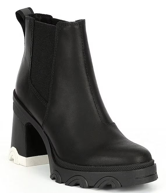Brex Cozy Chunky Heel Water Resistant Leather Booties | Dillard's
