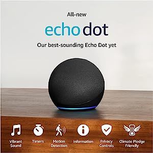 All-New Echo Dot (5th Gen, 2022 release) | Bigger vibrant sound in a compact smart speaker with A... | Amazon (US)