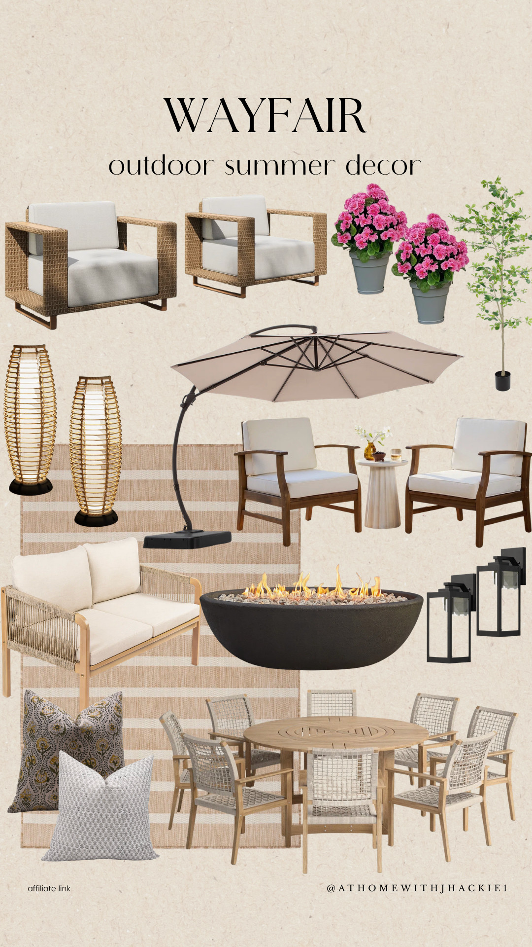 Wayfair outdoor decor, patio furniture Wayfair, summer patio ideas, outdoor living inspiration, Wayfair patio set, backyard makeover ideas, outdoor fire pit, patio umbrella ideas, wicker outdoor chairs, outdoor lantern decor, summer backyard setup, outdoor rug patio, neutral patio furniture, affordable outdoor furniture, luxury backyard design, outdoor entertaining space, porch decorating ideas, Wayfair home finds, summer patio refresh, elegant outdoor decor 

 

#LTKSeasonal #LTKHome