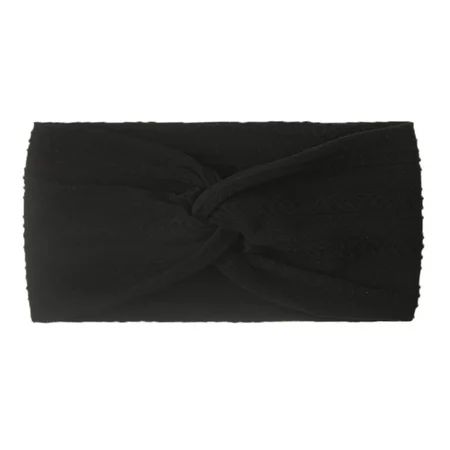 Baby Girls Elastic Turban Headband Hair Accessories Kids Knotted Soft Head Wrap Hairband Black | Walmart (US)